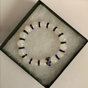 Handmade White Jade Bracelet